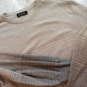 St. Croix Made in USA Textured Knit Sweater Men’s XL Cotton Crewneck